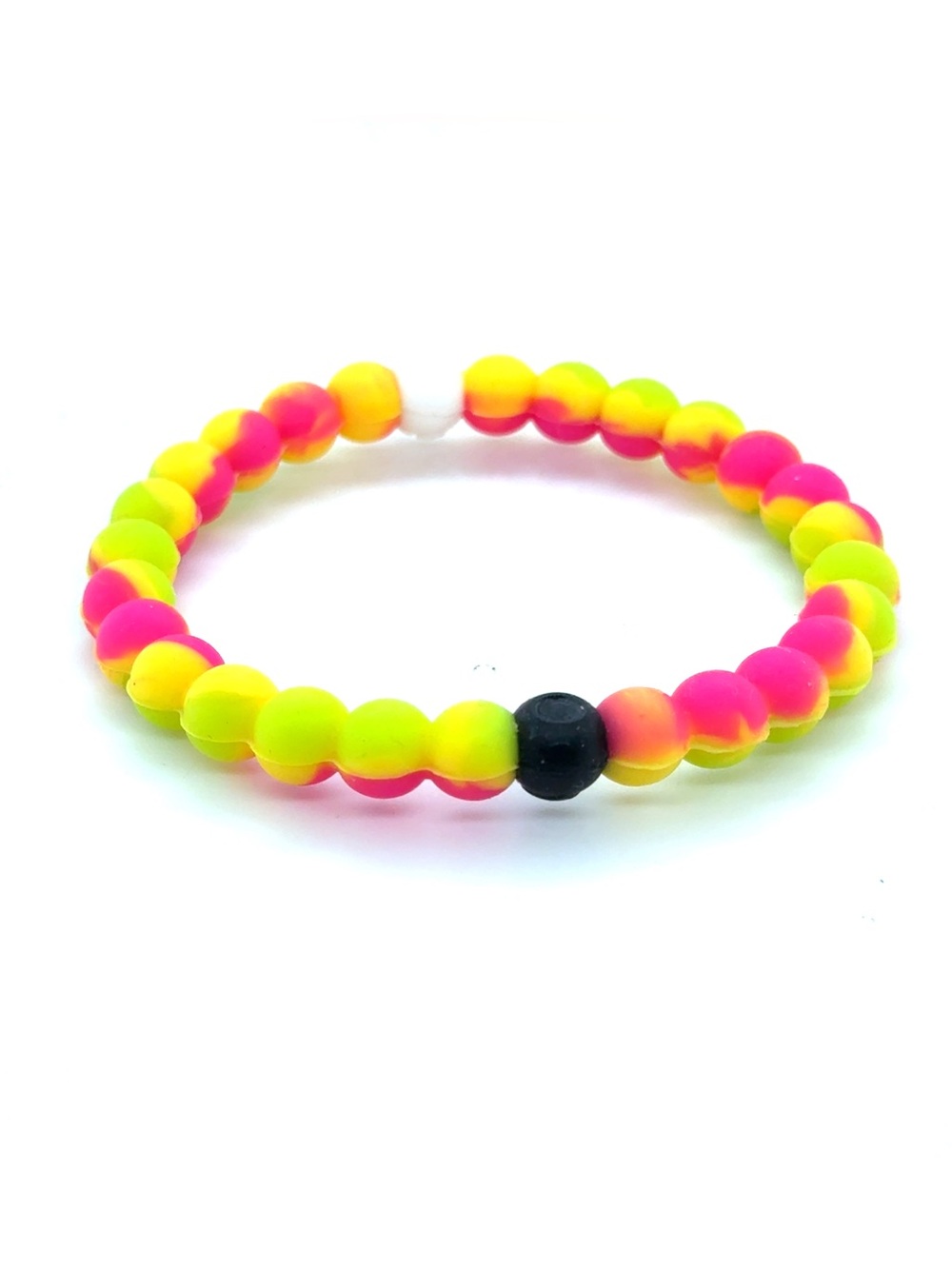 Lokai Neon Pink Yellow Green Beaded Bracelet‎